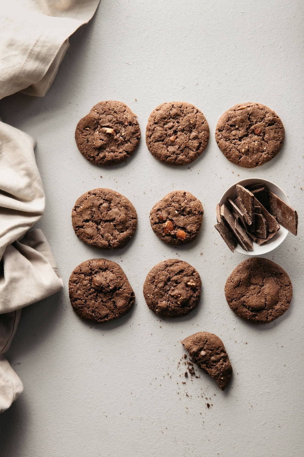 Dark Chocolate & Almond Biscuits