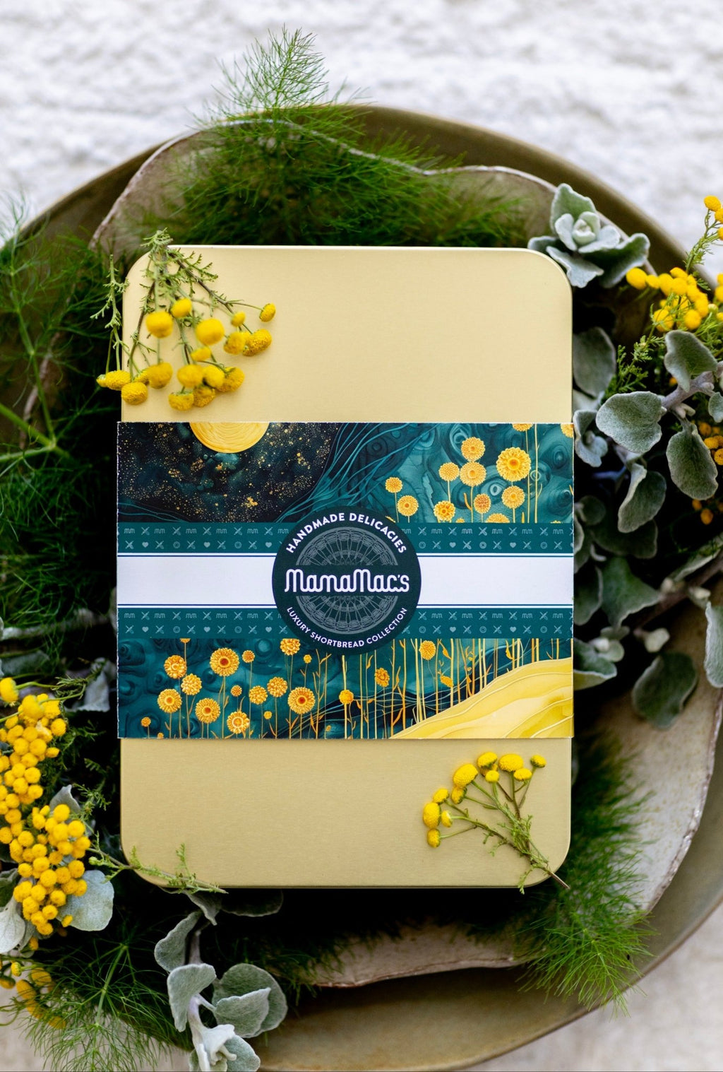 Luxury Shortbread Collection Green Tin - Mamamacs